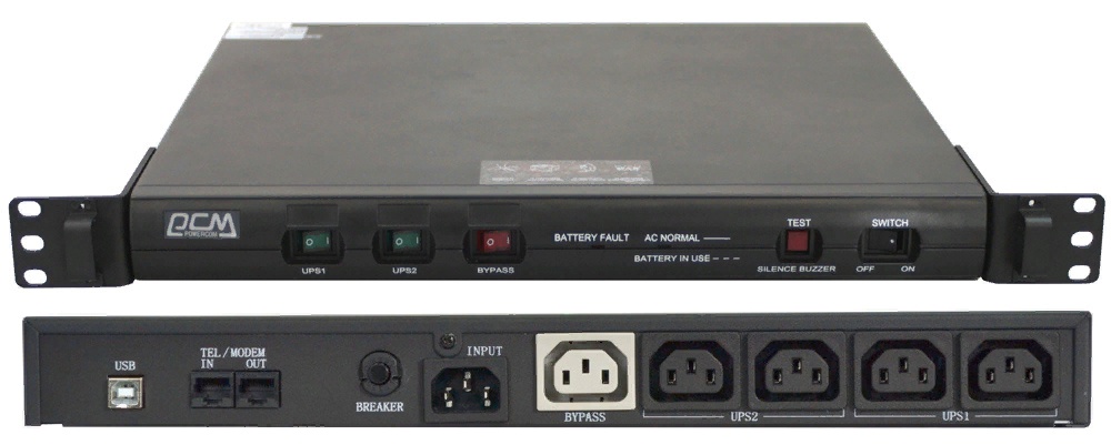 King Pro RM KIN-600AP RM 480Вт 600ВА черный, источник бесперебойного питания