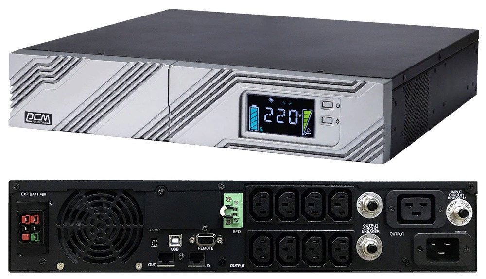 Smart King RT SRT-2000A LCD 1800Вт 2000ВА черный, источник бесперебойного питания
