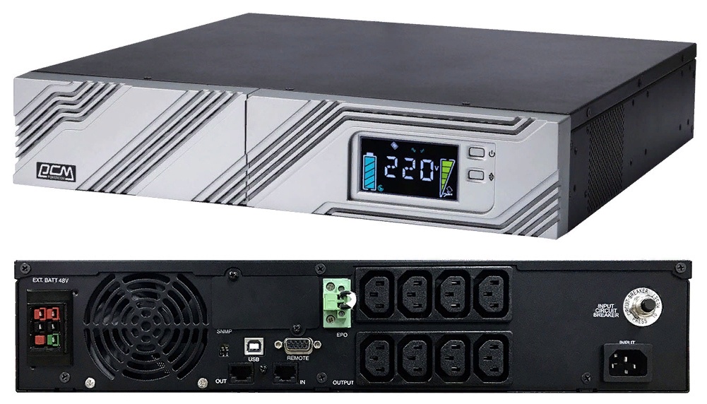 Smart King RT SRT-1500A LCD 1350Вт 1500ВА черный, источник бесперебойного питания