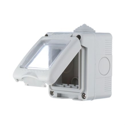 Коробка герметичная 45х45мм IP55, серая, LK45 (855003) с прозрачной, силиконовой панелью