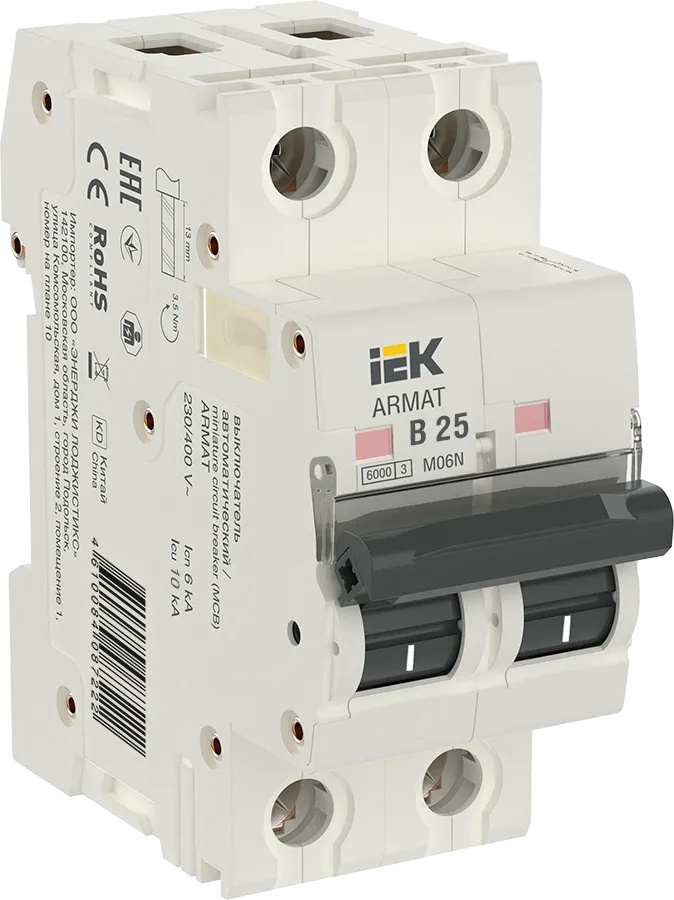 M06N 2P B 25А 6кА ARMAT (AR-M06N-2-B025), автоматический выключатель