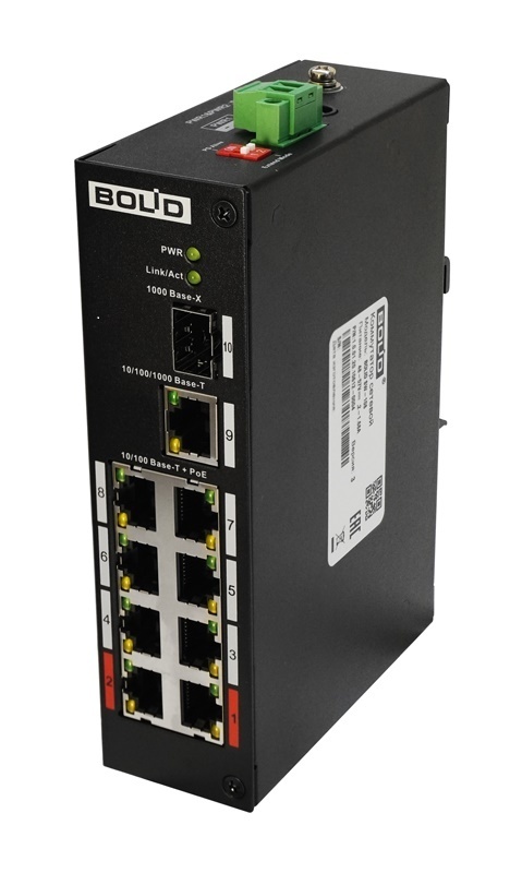 BOLID SW-108 версия 3, коммутатор 8-портовый неуправляемый