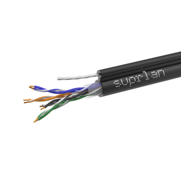 UTP Cat.5e 4х2х0,51 Cu PE Outdoor T-FG8 (трос) Premium (01-0308-1), кабель «витая пара» (LAN) для структурированных систем связи
