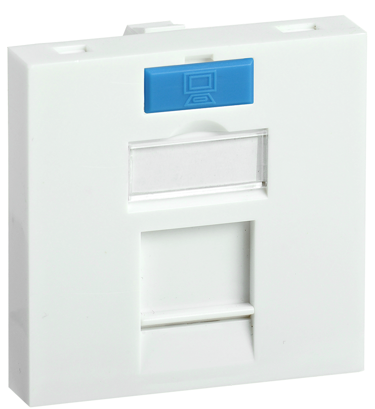 CS6-12M, вставка 45х45мм для 1 модуля Keystone Jack с маркером
