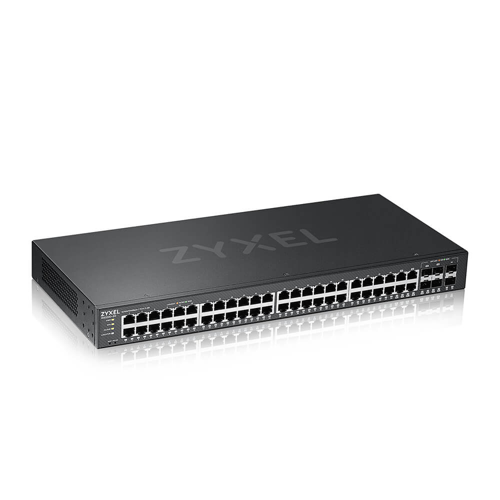 GS2220-50-EU0101F, коммутатор гибридный L2 rack 19"