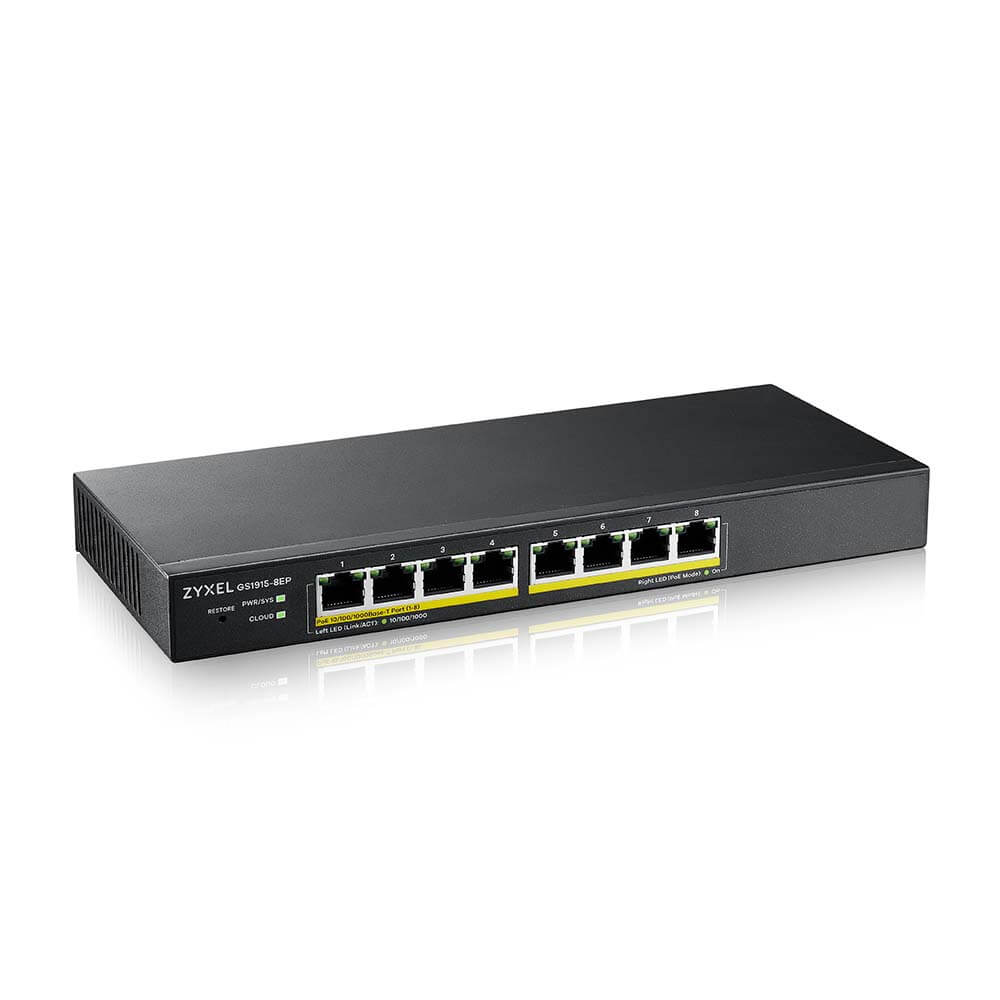 GS1915-8EP-EU0101F, коммутатор гибридный Smart L2 PoE+