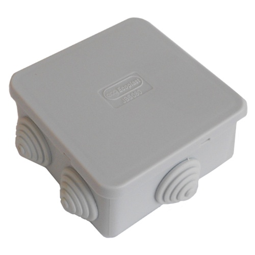 Коробка JBS080 85х85х40, 6 вых, IP44, серая (44006) монтажная