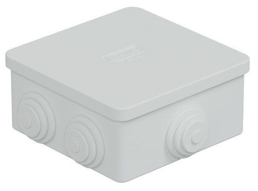 Коробка JBS080 85х85х40, 6 вых, IP44, белая (44006W-1) монтажная