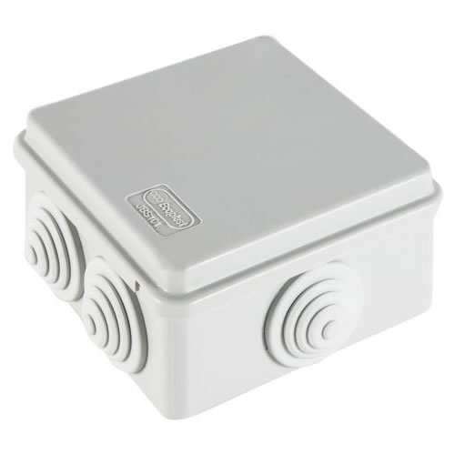 Коробка JBS101 100х100х55, 6 вых., IP55, серая (44037) монтажная