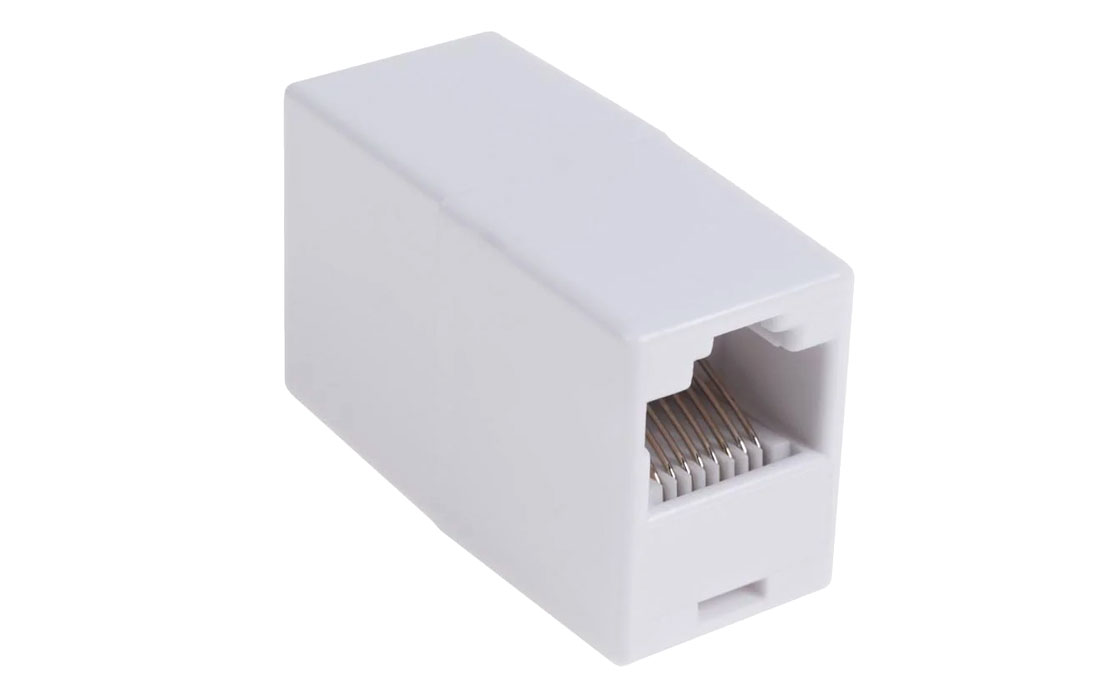 RJ-45 (розетка)-RJ-45 (розетка) (белый), разъем распределительный