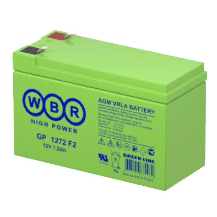 WBR GP1272 F2 (12V28W), аккумулятор герметичный свинцово-кислотный