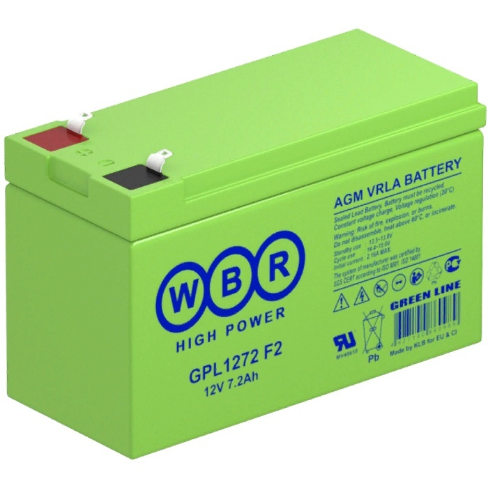 WBR GPL1272 F2, аккумулятор герметичный свинцово-кислотный