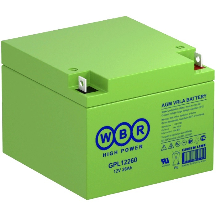WBR GPL12260, аккумулятор герметичный свинцово-кислотный