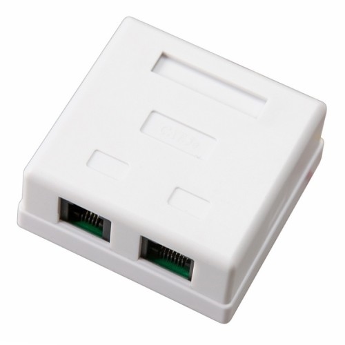 Розетка компьютерная внешняя 2-порта, UTP RJ-45 (8P8C), CAT 5e REXANT (03-0151), розетка RJ-45