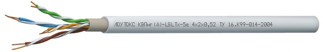 ЛОУТОКС КВПнг(А)-LSLTx-5е 1х2х0,52 (Спецкабель), кабель «витая пара» (LAN) для структурированных систем связи