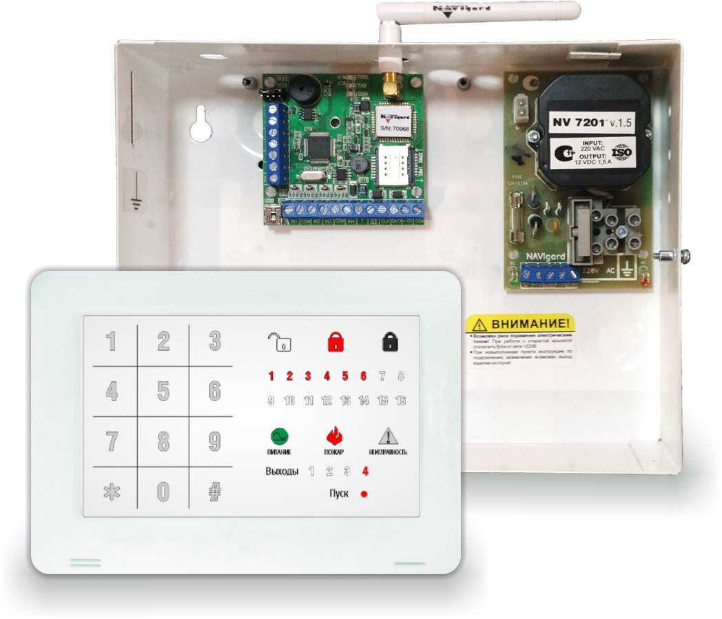 NV 1010c/8524, устройство оконечное объектовое приемно-контрольное c GSM коммуникатором