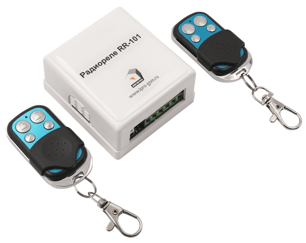 RR-101 + 2 пульта, 150 метров, двойное питание 12В и 220В, комплект радиореле