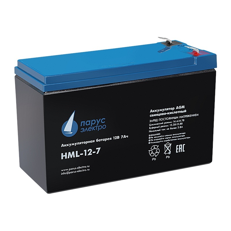 HML-12-7, аккумулятор герметичный свинцово-кислотный