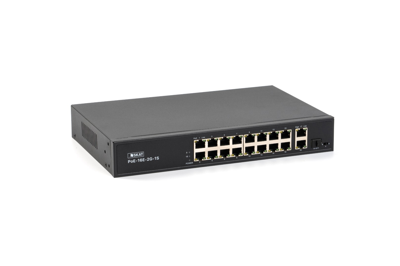 SKAT PoE-16E-2G-1S (4075), коммутатор с питанием по PoE