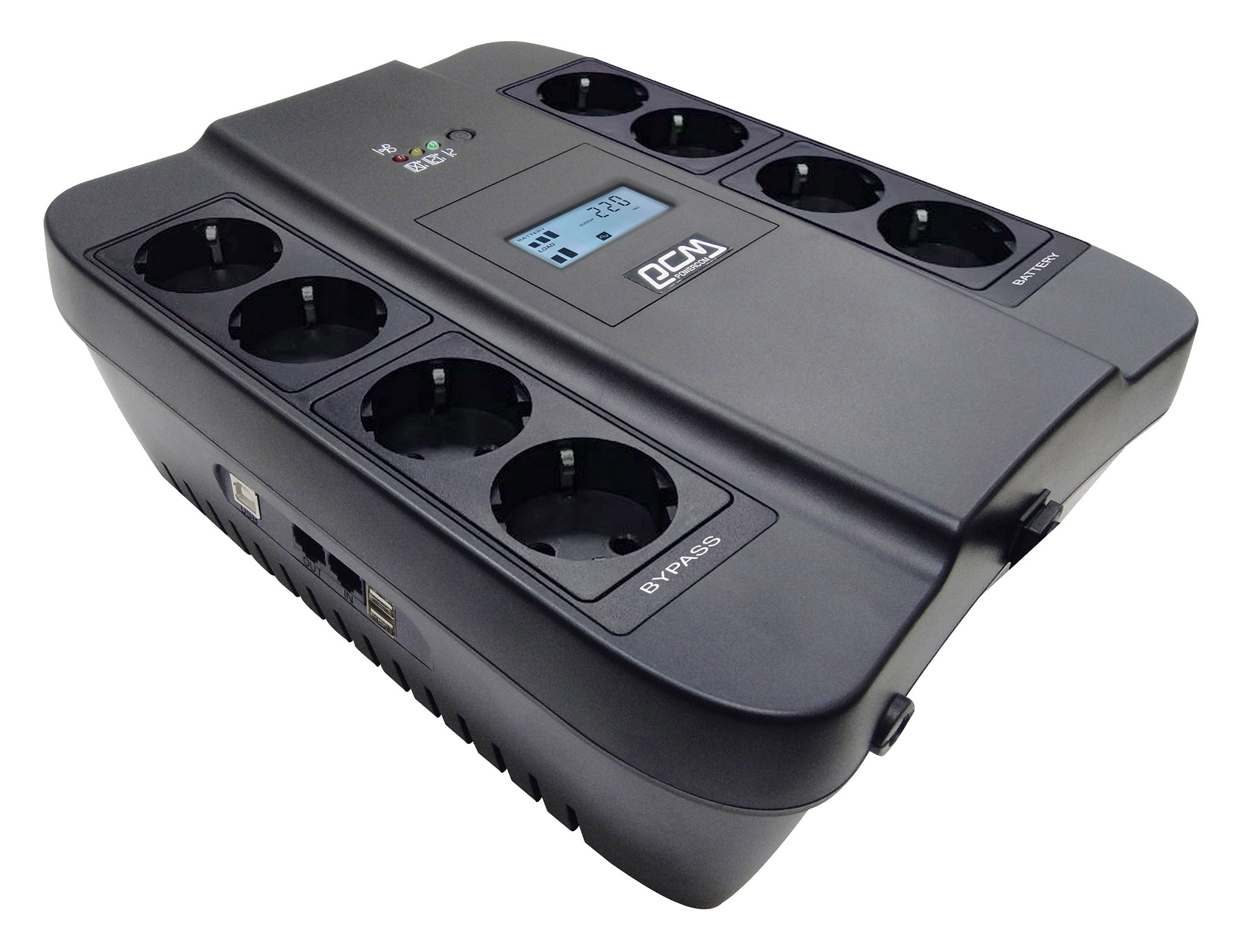 Spider SPD-1100U LCD USB 605Вт 1100ВА черный, источник бесперебойного питания