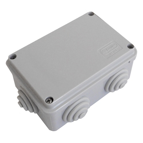 Коробка JBS120 120х80х50, 6 вых., IP55, серая (44008) монтажная