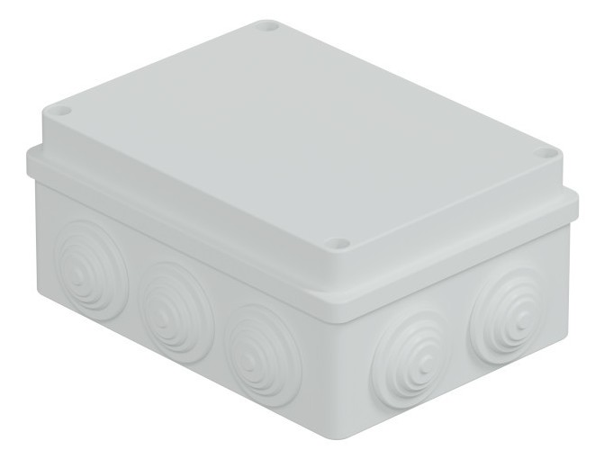 Коробка JBS150 150х110х70, 10 вых., IP55, белая (44009W-1) монтажная