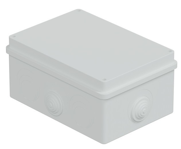 Коробка JBS210 210х150х100, 8 вых., IP55, белая (44016W-1) монтажная