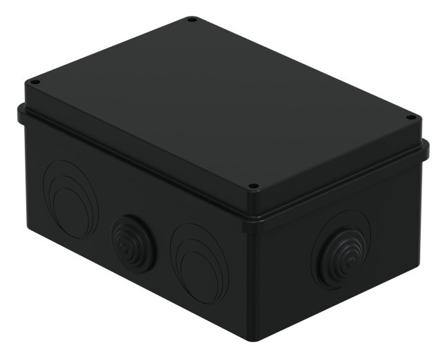 Коробка JBS210 210х150х100, 8 вых., IP55, черная (44016BL-1) монтажная