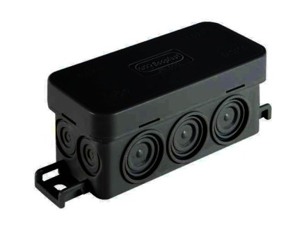 Коробка JBL090 90х42х40, 10 вых., IP55, черная (44055BL-1) монтажная