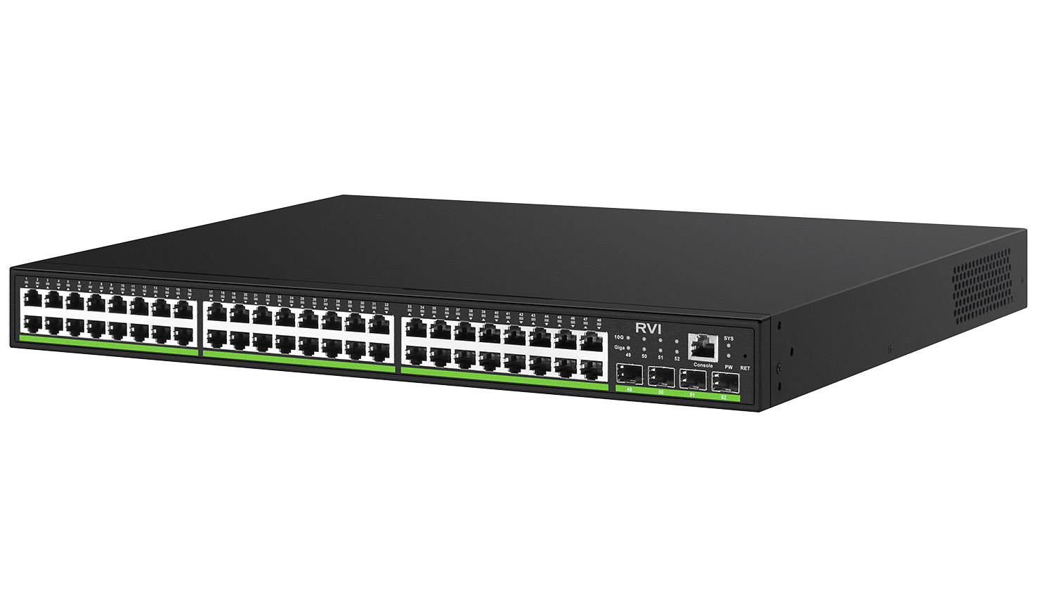 RVi-1NSM48G-4SP, коммутатор с питанием по PoE