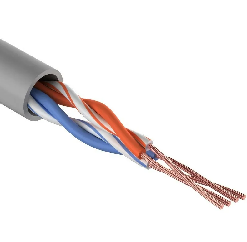 U/UTP, CAT 5e, PVC, 2PR, 24AWG, INDOOR, STRANDED, серый, 305м REXANT (01-0026), кабель «витая пара» (LAN) для структурированных систем связи