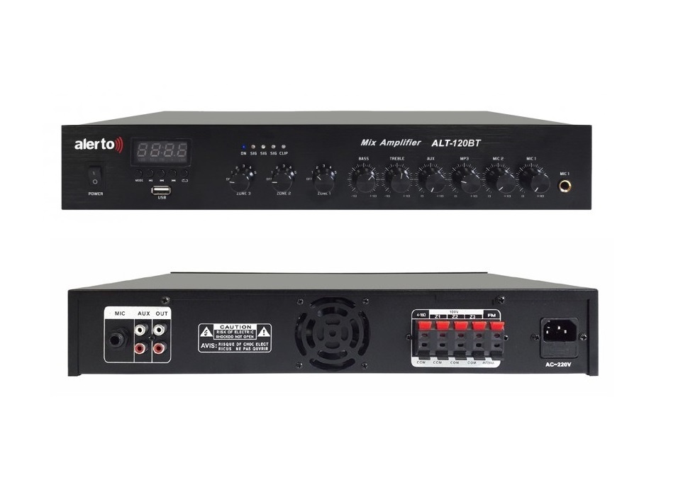ALT-120BT, микшер-усилитель