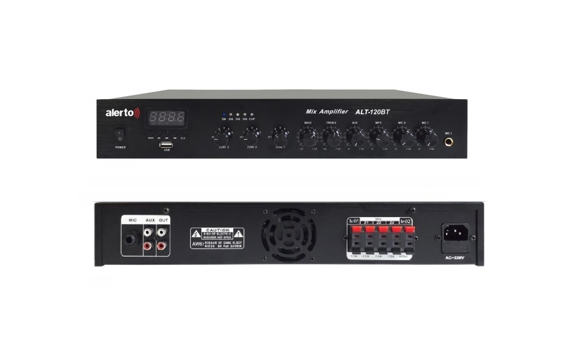 ALT-120BT/FAM, микшер-усилитель