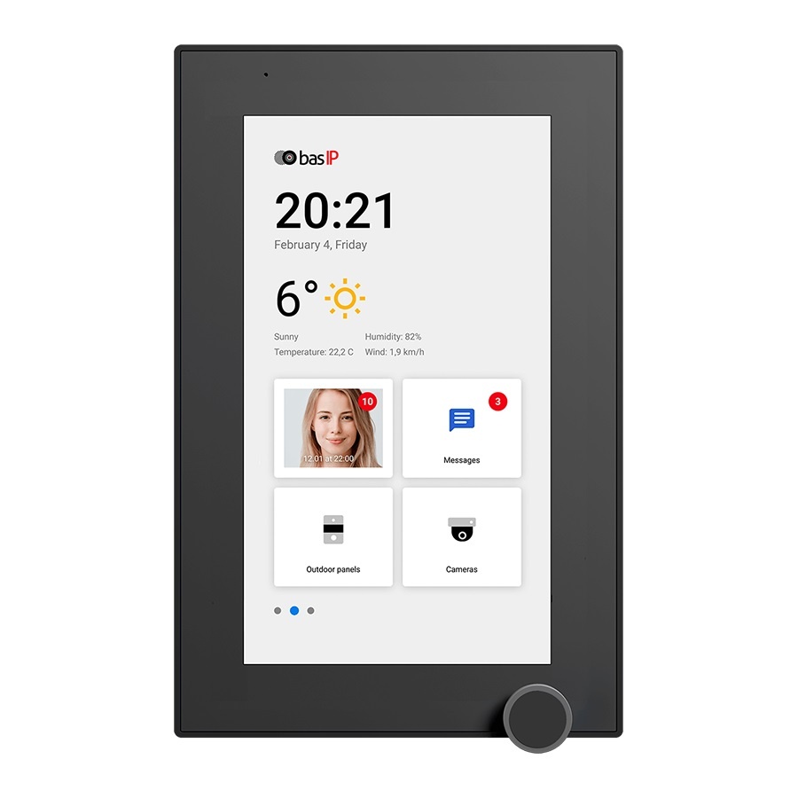 AZ-07L BLACK, монитор IP-видеодомофона цветной