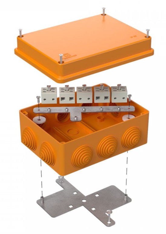 Коробка огнестойкая для о/п Е15-Е120 RAL2003 150х110х70 (40-0310-FR1.5-10) (Промрукав)