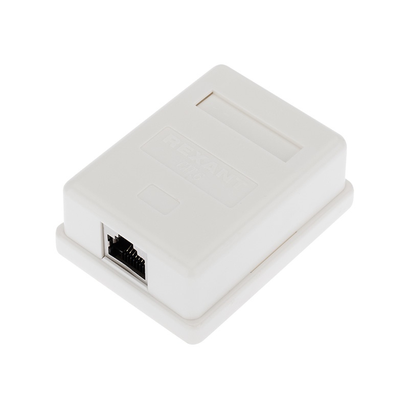 Розетка компьютерная внешняя, 2-порта FTP RJ-45 (8P8C), CAT 6 REXANT (03-0146), розетка RJ-45