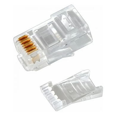 Разъем RJ-45(8P8C) под витую пару, UTP, CAT 6, с вставкой REXANT (05-1031), разъем RJ-45
