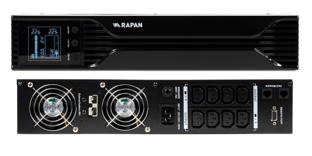 RAPAN-UPS 2000 RACK+4х9Ah (RAPAN-UPS 2000-RACK-IN-4х9-E) (8959), бесперебойный источник питания