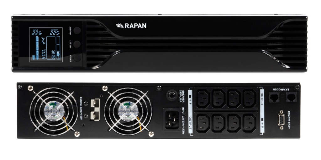 RAPAN-UPS 3000 RACK+4х9Ah (RAPAN-UPS 3000-RACK-IN-4х9-E) (8960), бесперебойный источник питания