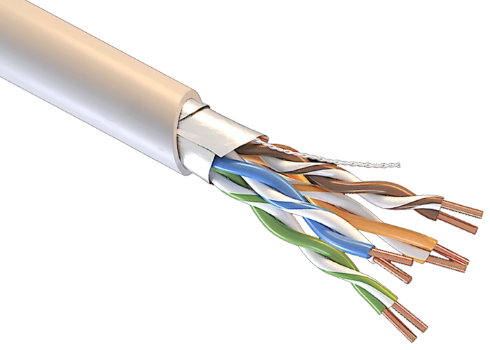СегментЛАН F/UTP Cat5e PVCLSнг(А)-LSLTx 1х2х0,52, кабель «витая пара» (LAN) для структурированных систем связи