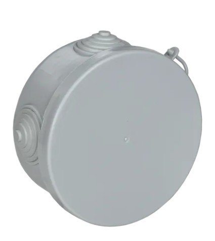 Коробка распаячная КМ для открытой проводки D85х40 IP54 4 гермоввода серый GENERICA (UKO21-085-040-000-K03-54)