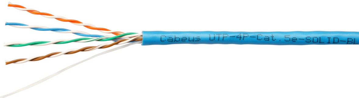 UTP-4P-Cat.5e-SOLID-BL-100 (7248c-5), кабель «витая пара» (LAN) для структурированных систем связи