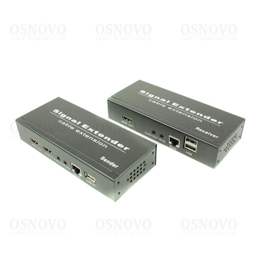 TLN-HiKM2+RLN-HiKM2, удлинитель HDMI, ИК-сигнала, 2*USB
