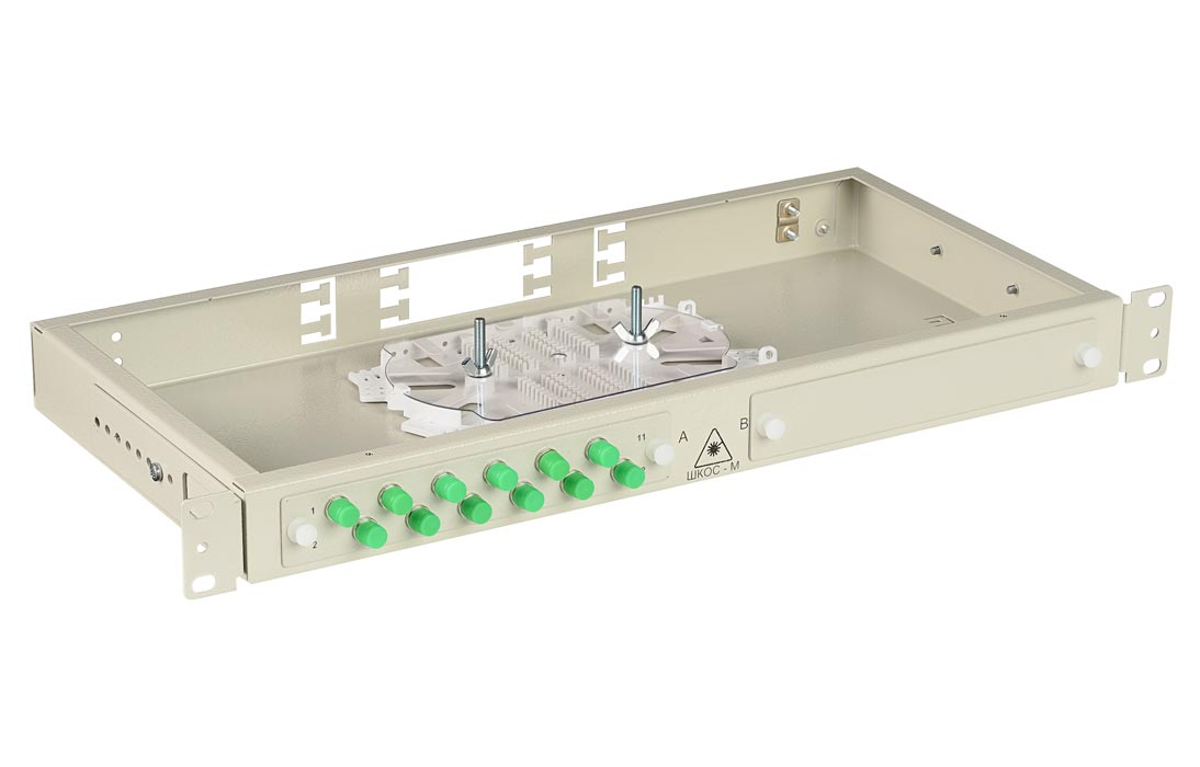ШКОС-М-1U/2-12-FC/ST~12-FC/D/APC~12-FC/APC (130303-02055), кросс оптический 19"