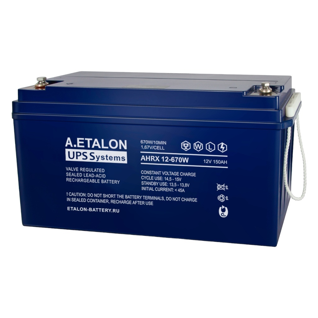 A.ETALON AHRX 12-670W (150), аккумулятор герметичный свинцово-кислотный