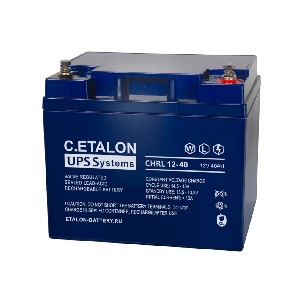 C.ETALON CHRL 12-40, аккумулятор герметичный свинцово-кислотный
