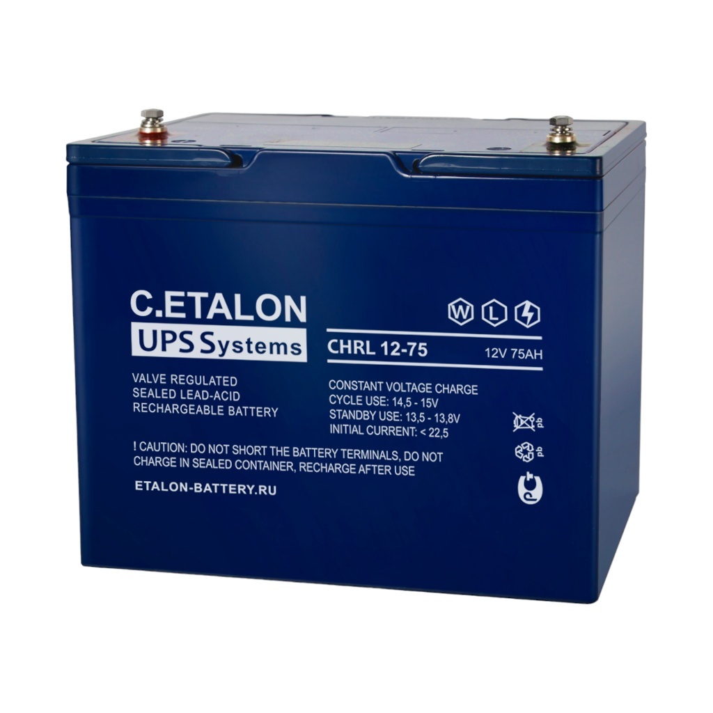 C.ETALON CHRL 12-75, аккумулятор герметичный свинцово-кислотный
