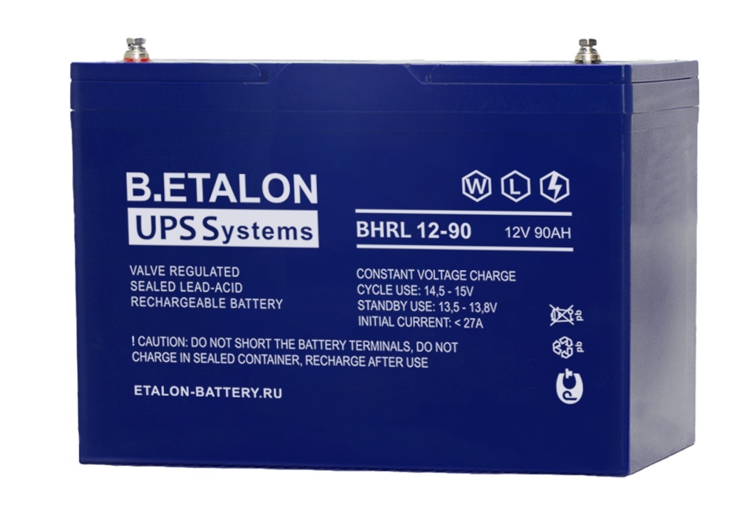 B.ETALON BHRL 12-90, аккумулятор герметичный свинцово-кислотный