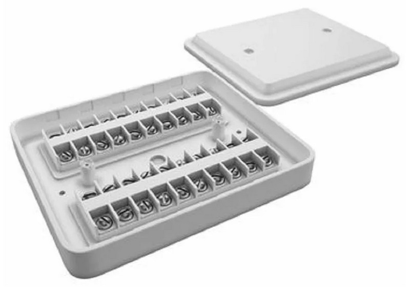 КРТП-10, винт М4 (СИГНА-П), коробка телефонная распределительная плоская