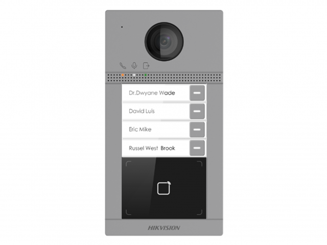 DS-KV8413-WME1(C)/Flush, вызывная панель IP-домофона
